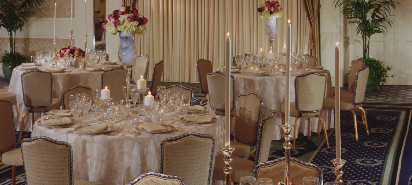 The Colonnade Hotel event space setup for a banquet or wedding