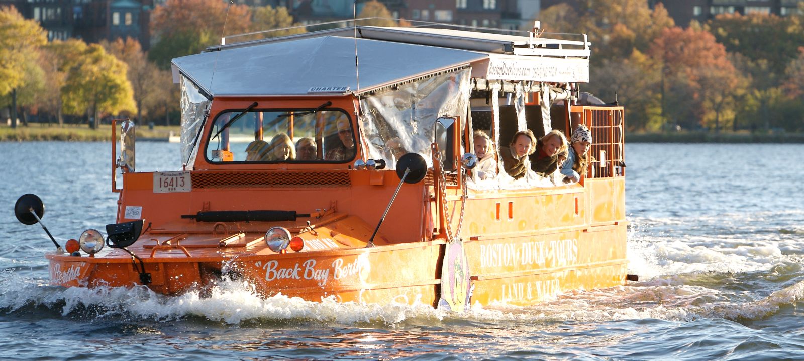 Duck Tour Boat in the water, a Boston Attraction near The Colonnade Hotel